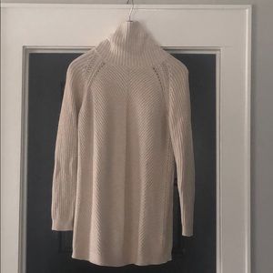 Tan tunic-length sweater
